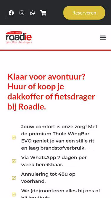 Screenshot of roadie.be