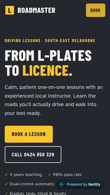 Screenshot of roadmaster.info