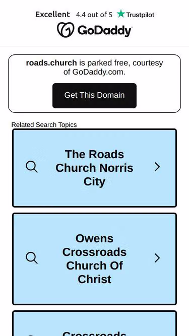 Screenshot of roads.church