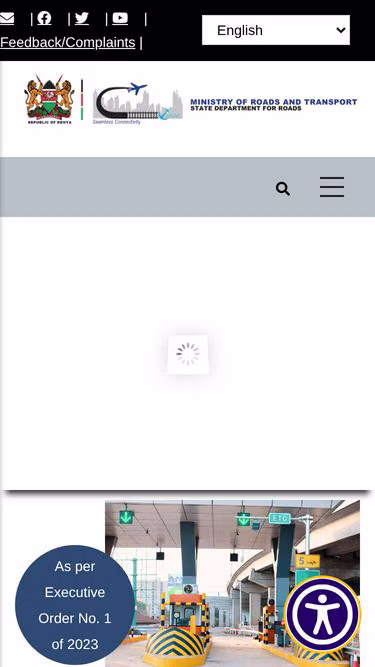 Screenshot of roads.go.ke