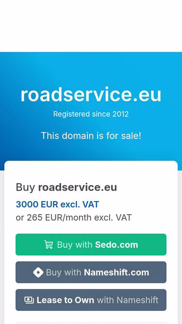 Screenshot of roadservice.eu