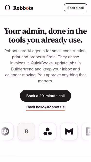 Screenshot of robbot.si