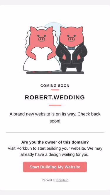 Screenshot of robert.wedding