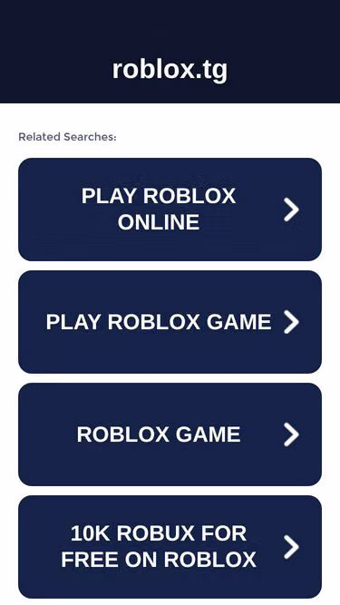 Screenshot of roblox.tg