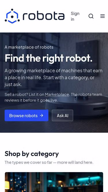 Screenshot of robota.com