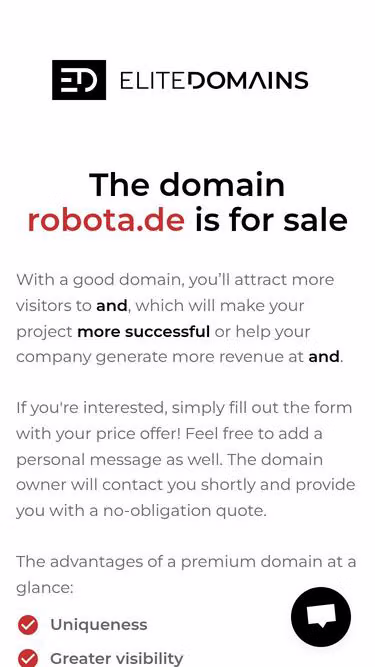 Screenshot of robota.de