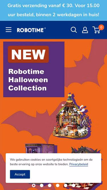 Screenshot of robotime.be