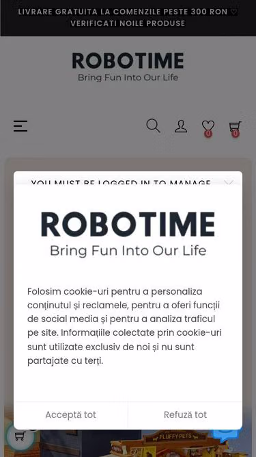 Screenshot of robotime.ro