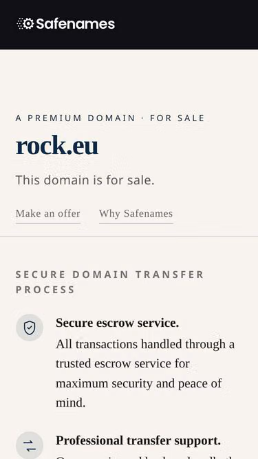 Screenshot of rock.eu