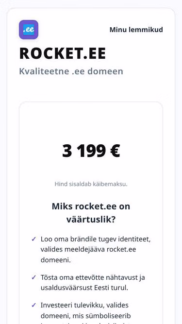 Screenshot of rocket.ee