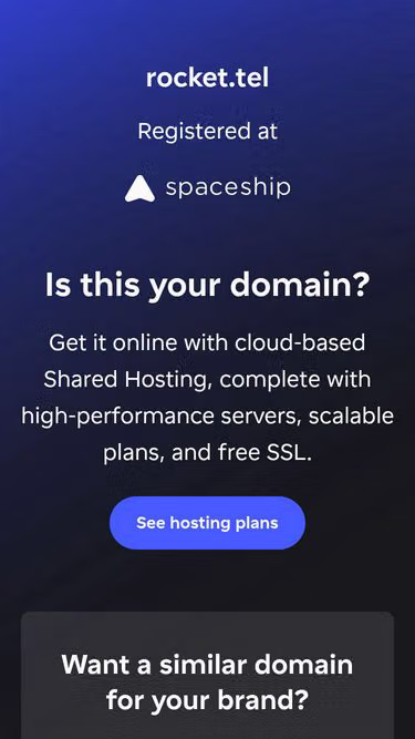 Screenshot of rocket.tel