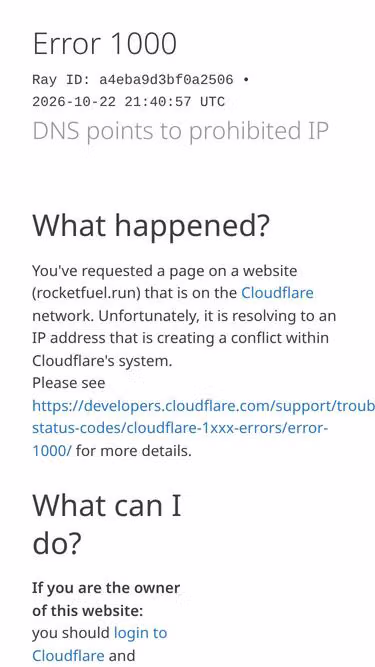 Screenshot of rocketfuel.run