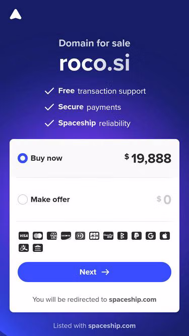Screenshot of roco.si