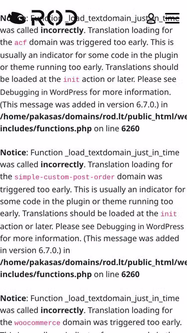 Screenshot of rod.lt