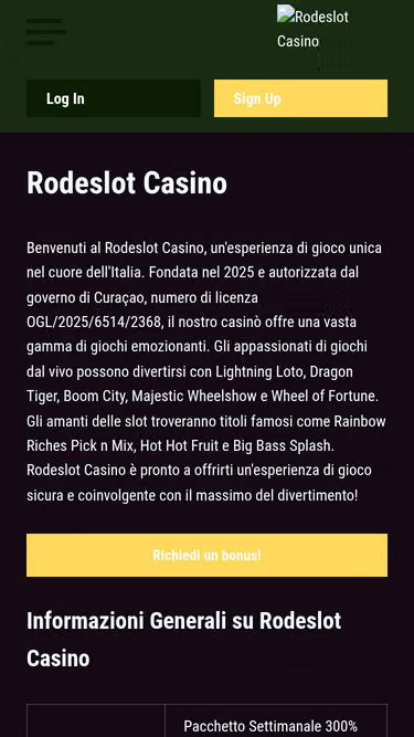 Screenshot of rodeoslots.it