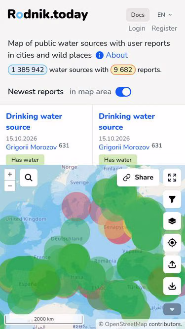 Screenshot of rodnik.today