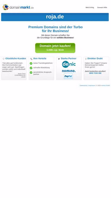 Screenshot of roja.de