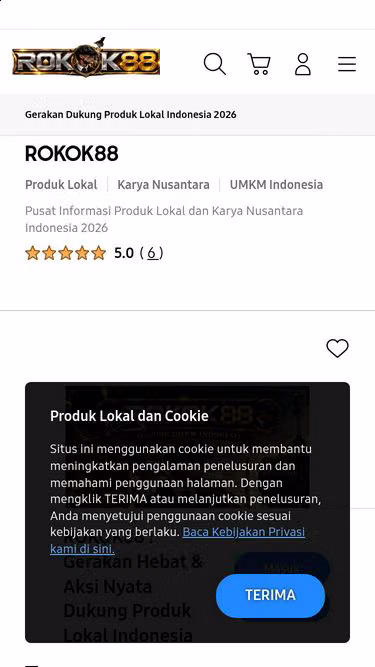 Screenshot of rokok88.net