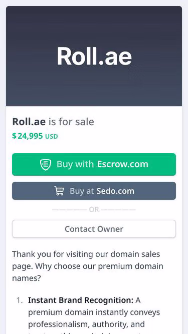 Screenshot of roll.ae