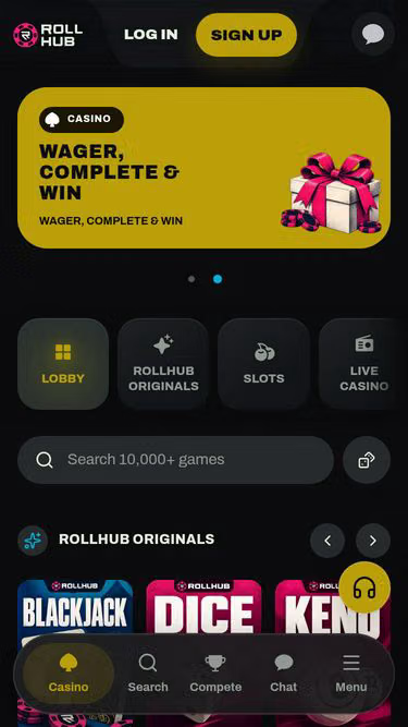 Screenshot of rollhub.money