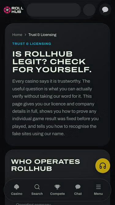Screenshot of rollhub.review