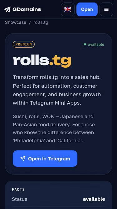 Screenshot of rolls.tg