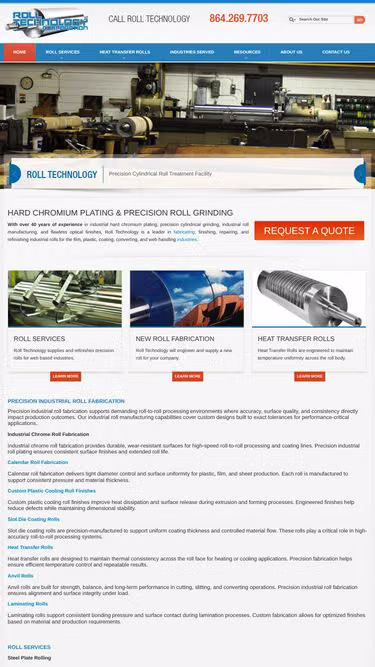 Screenshot of rolltech.com
