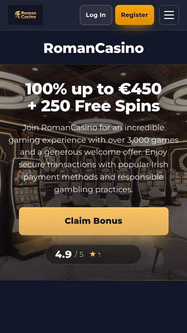 Screenshot of romancasino.autos