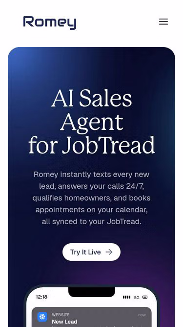 Screenshot of romey.ai