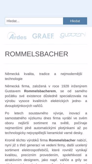 Screenshot of rommelsbacher.cz