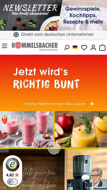 Screenshot of rommelsbacher.de