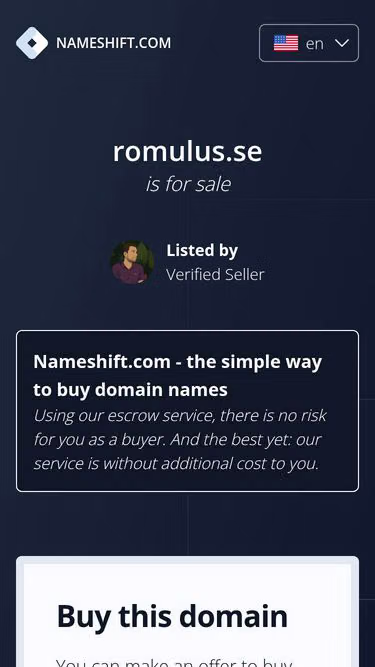 Screenshot of romulus.se