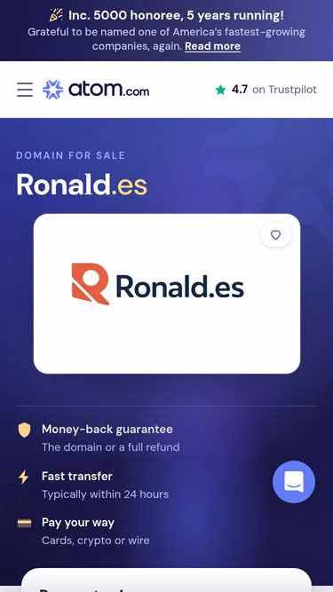 Screenshot of ronald.es