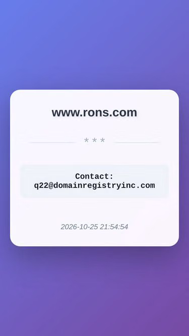 Screenshot of rons.com