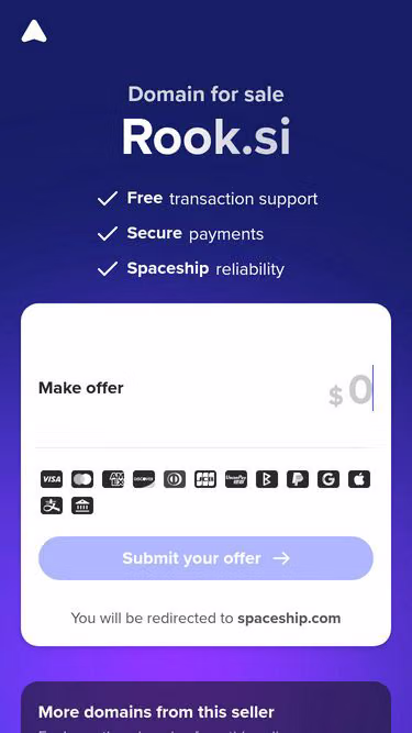 Screenshot of rook.si