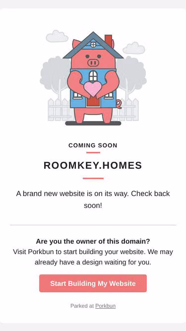 Screenshot of roomkey.homes