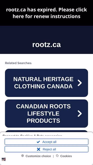 Screenshot of rootz.ca