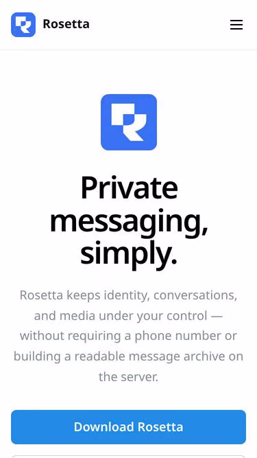 Screenshot of rosetta.im
