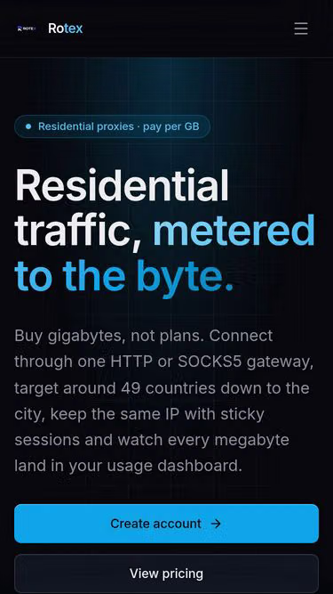 Screenshot of rotex.wtf