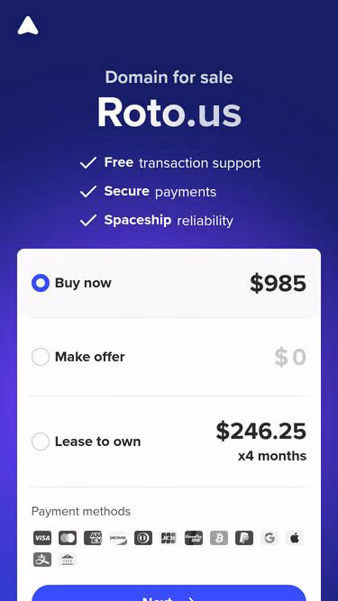 Screenshot of roto.us