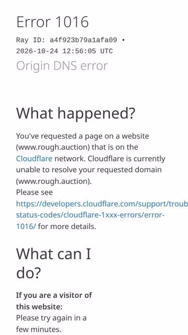 Screenshot of rough.auction