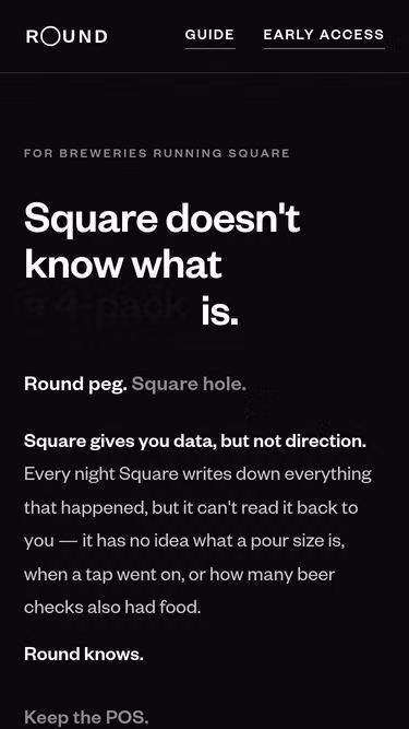 Screenshot of round.beer