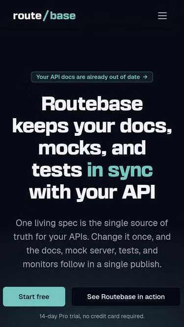Screenshot of routebase.ai