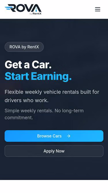 Screenshot of rova.rentals