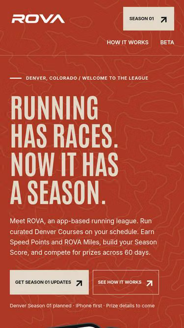 Screenshot of rova.run