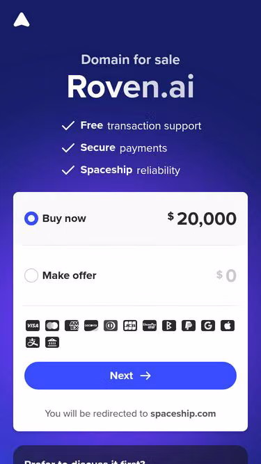 Screenshot of roven.ai