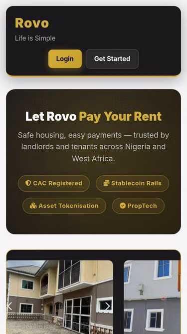 Screenshot of rovo.com.ng