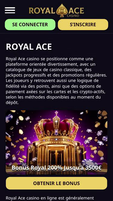Screenshot of royalace.io