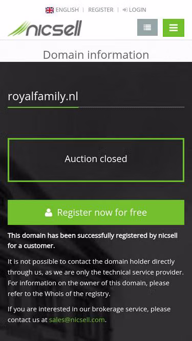 Screenshot of royalfamily.nl