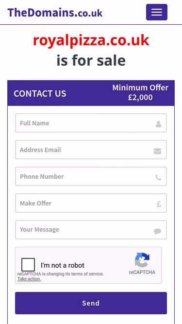 Screenshot of royalpizza.co.uk